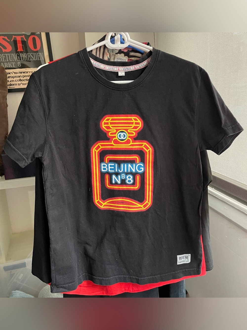 BEIJING N°8 Black Graphic Tee by Plastered.  Medium.